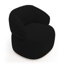 Ver imagem 4 de Kit Poltrona Giratória e Sofá Orgânico Living Glee 02 Lugares 140cm Veludo Preto - Desk Design