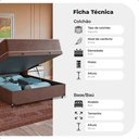 Ver imagem 5 de Cama Box Baú Viúva + Colchão Prime Espuma D45 Marrom Suede Marrom/marrom