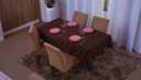 Ver imagem 3 de toalha de mesa quadrada 4 lugares tecido jacquard 1,35x1,50:marrom
