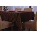 Ver imagem 2 de toalha de mesa quadrada 4 lugares tecido jacquard 1,35x1,50:marrom
