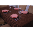 Ver imagem 1 de toalha de mesa quadrada 4 lugares tecido jacquard 1,35x1,50:marrom