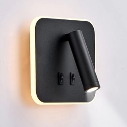 Arandela Parede Cabeceira Led Interruptor Spot Preto Quarto Bet50 - 7