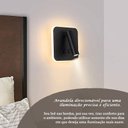 Ver imagem 7 de Arandela Parede Cabeceira Led Interruptor Spot Preto Quarto Bet50
