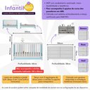 Ver imagem 5 de Berço 3 em 1 para Colchão 130 X 60cm com Cômoda Doce de Leite Multimóveis Branco Azul