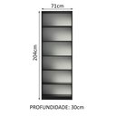 Ver imagem 4 de Estante Livreiro Madesa 6908 com 6 Nichos - Preto