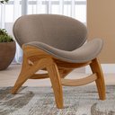 Ver imagem 2 de Kit 2 Poltronas Decorativa Orgânica Sala Living Kadosh L02 Bouclê Bege - Lyam Decor