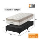 Ver imagem 4 de Cama Box Solteiro Preto + Colchão Molas Ensacadas Pillow In Zidi Houston 88x188x65cm
