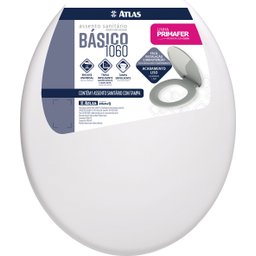 Assento Sanitario OVAL Basico Branco Gelo Primafer 1060 ATLAS - 1