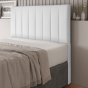 Ver imagem 1 de Cabeceira Queen 160cm Carla Material Sintético Branco Com Frame Bymóveis