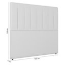 Ver imagem 3 de Cabeceira Queen 160cm Carla Material Sintético Branco Com Frame Bymóveis