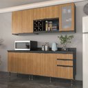 Ver imagem 1 de Cozinha Compacta Azaleia Gavetas com Divisor de Talheres Mármore Lunar Freijó Tecnomobili