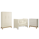 Ver imagem 1 de Quarto de Bebê Berço Evolution + Cômoda 4g + Guarda Roupa 3P Areia Classic:
