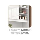 Ver imagem 6 de Cozinha Compacta 6 Portas 2 Gavetas com Bancada Prateleiras e Pés Reguláveis 162x193x39cm Branca