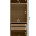 Ver imagem 6 de Guarda-Roupa Modulado de Canto 6 Peças San Diego Bege Tauari/Off White