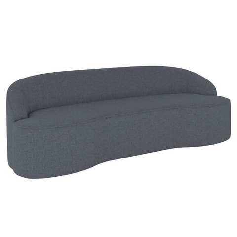 Sofá 5 Lugares para Sala de Estar Living 300cm Theo D06 Linho Mescla Chumbo - Mpozenato