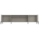 Ver imagem 2 de Rack para Sala de Estar Tv 75 Pol 4 Portas Pés Industrial Preto Alef I03 Grigio - Lyam Decor