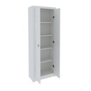 Ver imagem 6 de Kit Escritório Completo Mesa em L Estantes Balcão 2 Portas MDP Branco Tecno Mobili