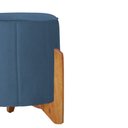 Ver imagem 2 de Puff Jade Pés de Madeira Suede: Azul Royal