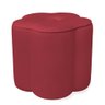 Puff Decorativo Flor Veludo:Vermelho - 1