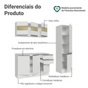 Ver imagem 4 de Armário de Cozinha Compacta 100% MDF 170 cm Branco Smart Madesa 02