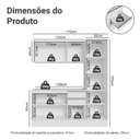 Ver imagem 3 de Armário de Cozinha Compacta 100% MDF 170 cm Branco Smart Madesa 02
