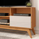 Ver imagem 4 de Rack para Sala Pés em Madeira Material em Mdf Kairo Wood - Via Nossa:nature/off White