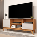 Ver imagem 2 de Rack para Sala Pés em Madeira Material em Mdf Kairo Wood - Via Nossa:nature/off White