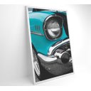 Ver imagem 2 de Quadro Farol Carro Clássico - 60x40 Cm - Vidro Impresso