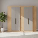 Ver imagem 7 de Guarda-Roupa Casal 7 Portas 4 Gavetas MDF 266,6cm Supremo Yescasa Cinza Nogal / Gris