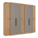 Ver imagem 2 de Guarda-Roupa Casal 7 Portas 4 Gavetas MDF 266,6cm Supremo Yescasa Cinza Nogal / Gris
