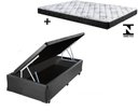 Ver imagem 1 de Cama Box Baú Solteiro Conforto Sintético Cinza + Colchão Solteiro Conforto Espuma D33 26x88x188