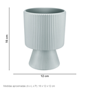 Ver imagem 2 de Cachepô de Cerâmica Azul Claro 16x12x12cm Vaso Plantas Jardim Sala Suculenta