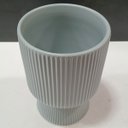Ver imagem 6 de Cachepô de Cerâmica Azul Claro 16x12x12cm Vaso Plantas Jardim Sala Suculenta