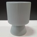 Ver imagem 4 de Cachepô de Cerâmica Azul Claro 16x12x12cm Vaso Plantas Jardim Sala Suculenta