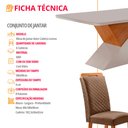 Ver imagem 2 de Mesa de Jantar Aster 180cm Tampo MDF Vidro Canto Copo com 6 Cadeiras Lorena