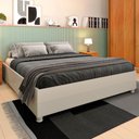 Ver imagem 1 de Base de Cama Box Queen Mônaco Off White - Tcil Móveis