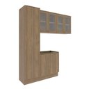 Ver imagem 2 de Lavanderia Modulada Kappesberg Celeste 4 Peças Nogueira 210cm