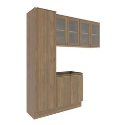 Lavanderia Modulada Kappesberg Celeste 4 Peças Nogueira 210cm - 2