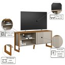 Ver imagem 4 de Rack TV com Nicho Off White Nature Amadeirado 141cm Gold Moderno