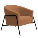 Ver imagem 1 de Poltrona Decorativa Maitê Base Aço Preto Bouclé Terracota - Nexta Casa