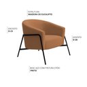 Ver imagem 3 de Poltrona Decorativa Maitê Base Aço Preto Bouclé Terracota - Nexta Casa