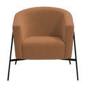 Ver imagem 6 de Poltrona Decorativa Maitê Base Aço Preto Bouclé Terracota - Nexta Casa