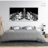 Quadro Jogo de Xadrez O Rei Arte Preto e Branco em Tecido Canvas 130x60 m1 - 6