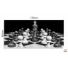 Quadro Jogo de Xadrez O Rei Arte Preto e Branco em Tecido Canvas 130x60 m1 - 3