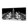 Quadro Jogo de Xadrez O Rei Arte Preto e Branco em Tecido Canvas 130x60 m1 - 2
