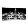 Quadro Jogo de Xadrez O Rei Arte Preto e Branco em Tecido Canvas 130x60 m1 - 1