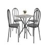 Conjunto sala de Jantar Mesa Quadrada 70cm Tampo Granito com 4 Cadeiras Leia - 2