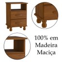 Ver imagem 4 de Kit 2 Mesas de Cabeceira 2 Gavetas 100% Madeira Maciça Veneza Imbuia Fosco