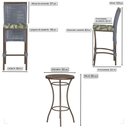Ver imagem 2 de Mesa Bistrô e 2 Banquetas Roma Marrom Corda Náutica Estofado 5 Trama Original