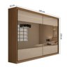 Guarda-Roupa Casal com 4 Espelhos 2 Portas de Correr 4 Gavetas Royal - 4